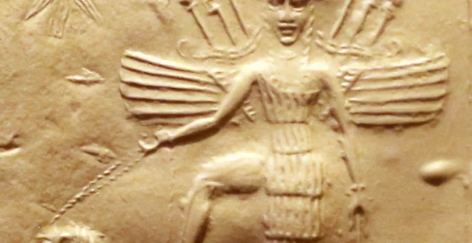 Ishtar_on_an_Akkadian_seal e1688384933676