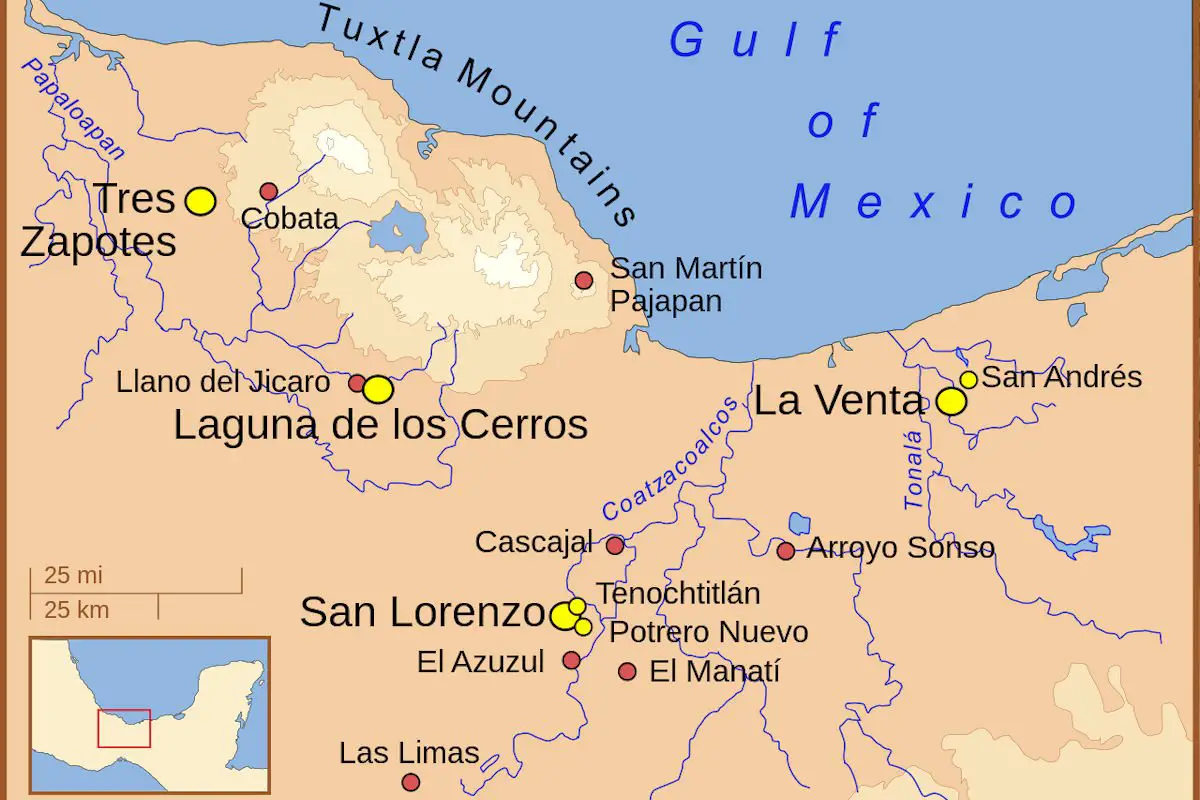 Ubicación Geográfica de los Olmecas